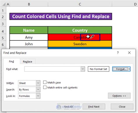 How To Count Colored Cells In Excel Without Vba 3 Methods