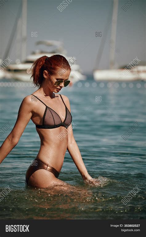 Bikini Girl On Beach Image And Photo Free Trial Bigstock