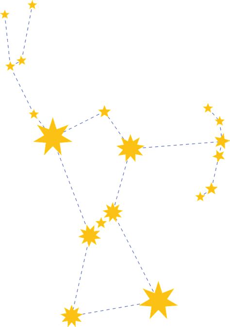 Orion Constellation On Transparent Background Stock Illustration