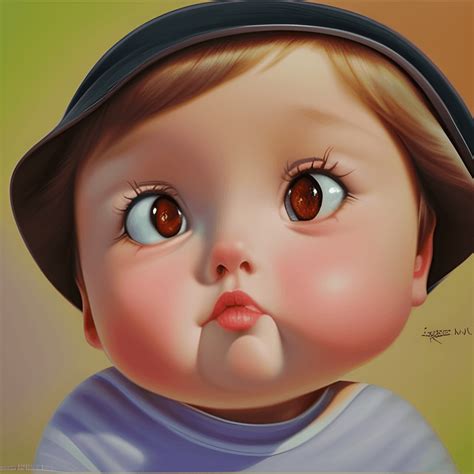 Cute Chunky Cartoon Baby · Creative Fabrica
