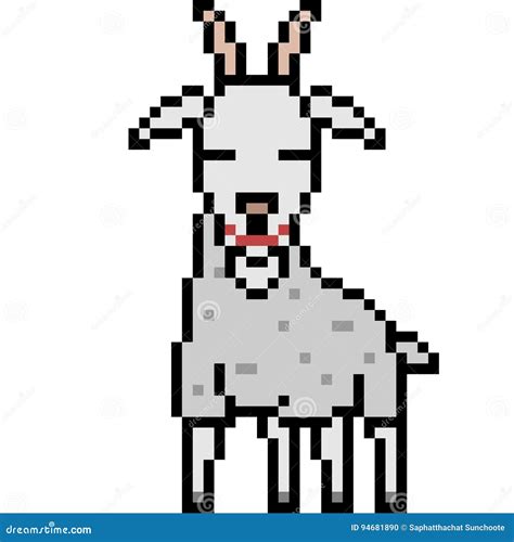 Vector Pixel Art Goat Stock Vector Illustration Of Horn 94681890