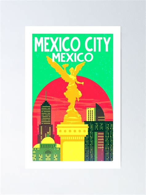 Mexico City Travel Poster For Sale By Eclecticimprint Redbubble