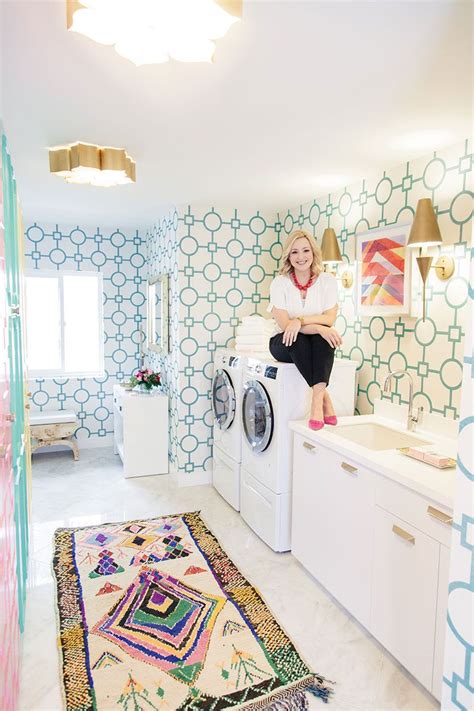 Our Colorful Laundry Room Inspired By Palm Springs Doors Laundry Room