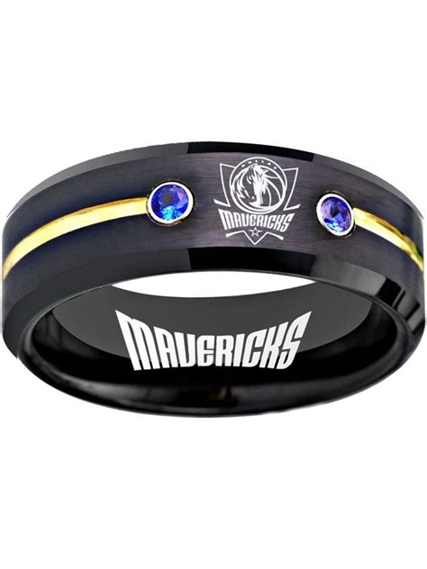 Customize with a special name, date or message on the inside of… Dallas Mavericks Logo Ring #nba #mavs #basketball #jewelry ...