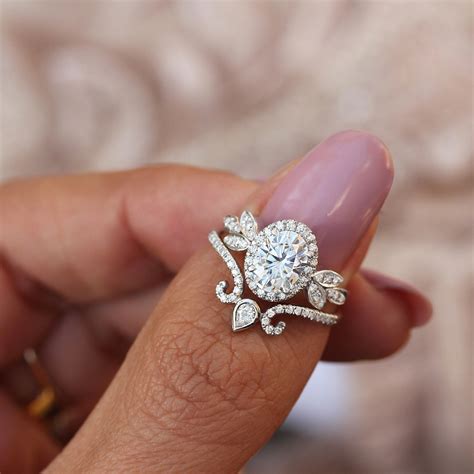 Amethyst Engagement Ring Women Wedding Emerald Engagement Ring Unique
