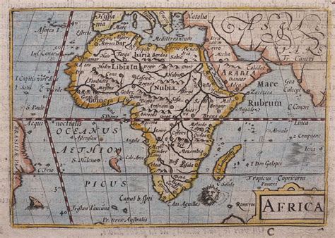Antique Map Africa By Langenes 1600 French Text Africa Map Map