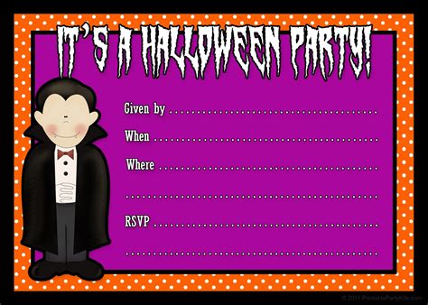 Free Printable Halloween Party Invites | Printable Party Kits