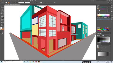 2 Point Perspective How To Use Perspective Grid Tool Illustrator
