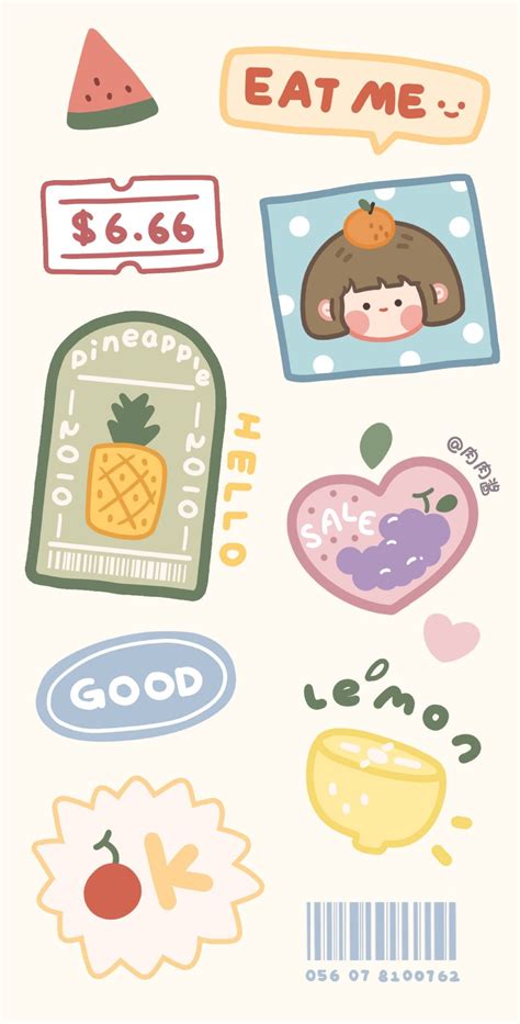 44 Aesthetic Korean Cute Stickers Printable Ricordilu