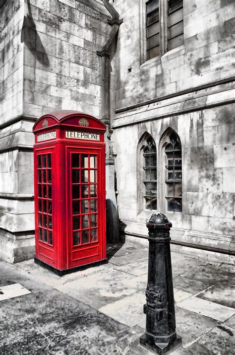 Red Phone Booth London Britain Telephone Travel Art Photo Etsy In