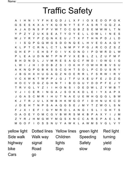 Road Safety Word Search Wordmint Word Search Printabl