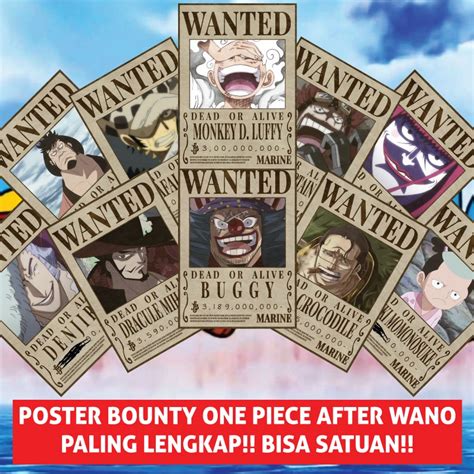 Jual Poster Bounty One Piece After Wano Paling Lengkap BISA SATUAN Shopee Indonesia