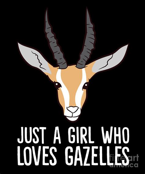gazelle girl just a girl who loves gazelles digital art by eq designs fine art america