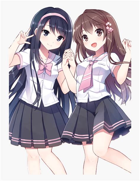 Kawaii Bff Cute Anime Best Friends Three Anime Girl Friends