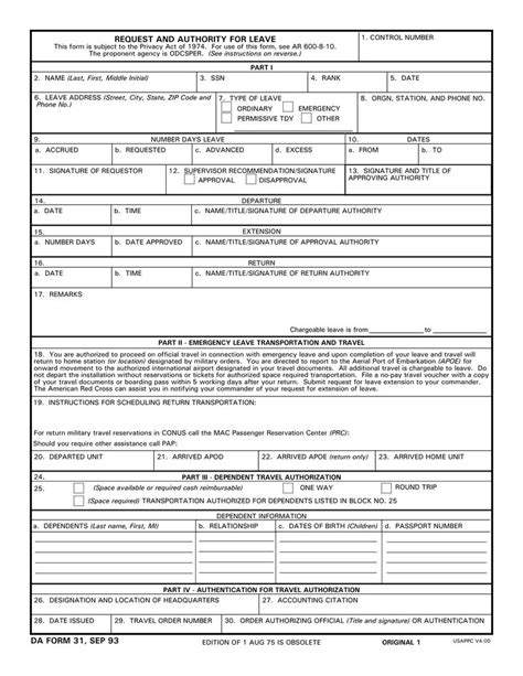 Where To Find A Free Military Leave Form We Provide The Formal