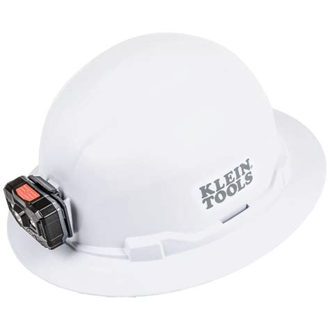 Klein Tools Hard Hat Non Vented Full Brim With Rechargeable Headlamp