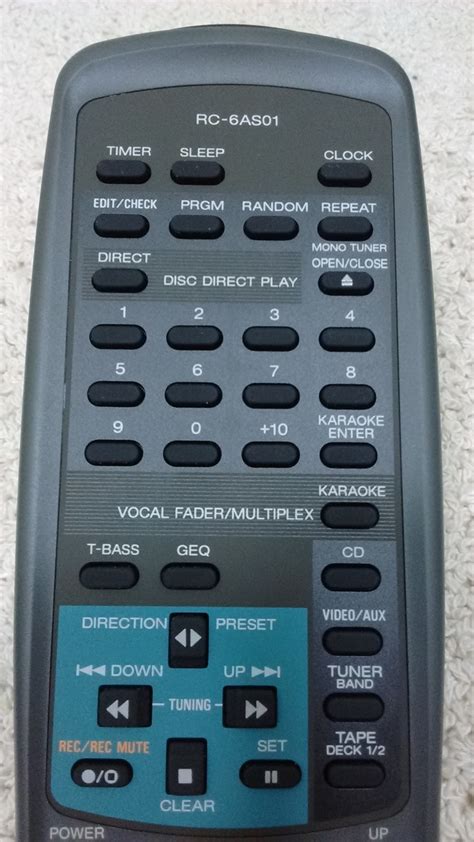 Controle Remoto Som Aiwa Rc6as01 Micro Systen Original R 4990 Em Mercado Livre