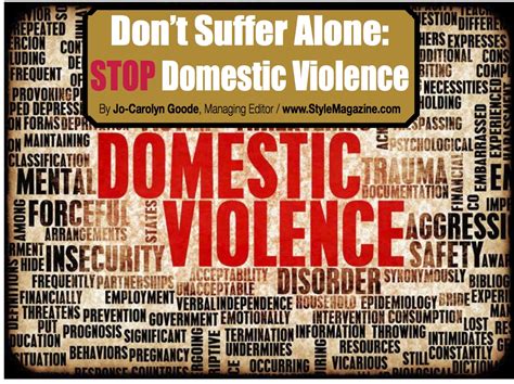 Dont Suffer Alone Stop Domestic Violence Houston Style Magazine
