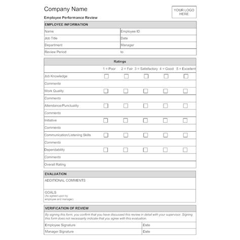 How To Complete A Employee Evaluation Form Employeeform Net