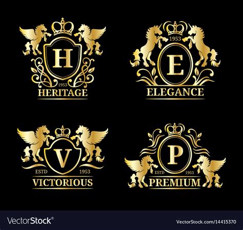Monogram Logo Templatesluxury Letters Royalty Free Vector