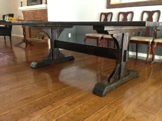 ana white double pedestal table modified  triple