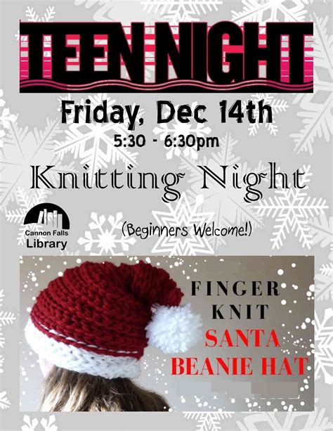 Teen Night December 14th Cannon Falls Library