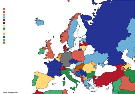 World Map Color Code Map Of Europe Images