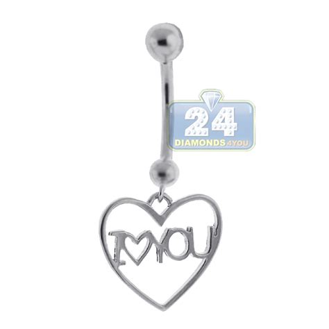 We did not find results for: 14K White Gold I Love You Heart Womens Belly Ring