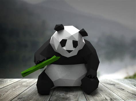 Panda Papercraft Panda Low Poly Papercraft Papercraft 3d Pdf Diy