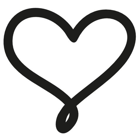 Love hand drawn heart symbol outline free vector icons ...