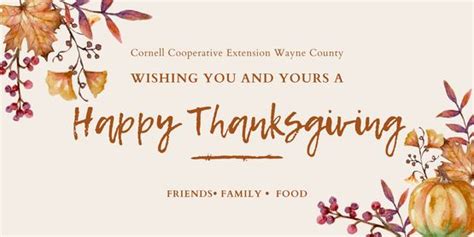 Cornell Cooperative Extension Closed In Observance Of Thanksgiving