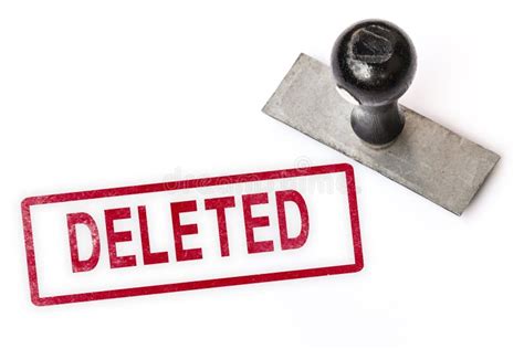 Deleted Text Word Stamp Stock Photo Image Of Rubber 77198618