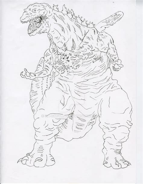 Shin Godzilla Kleurplaat Colorir Desenhos Zilla Godzila Monstro