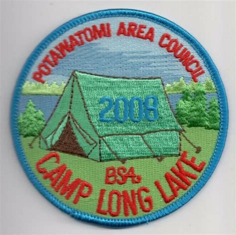 Q Bsa Patch Camp Long Lake 2008 Potawatomi Area Council Wisconsin Wi