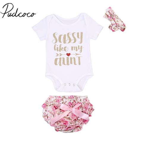 Pudcoco 2017 Newborn Infant Baby Girls Outfit Clothes Bodysuitpink