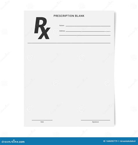 Rx Pad Template Stock Vector Illustration Of Medical 168690779