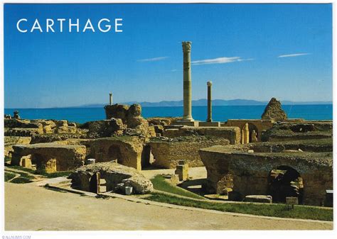 Carthage Roman Ruins Tourist Tunisia Postcard 2808