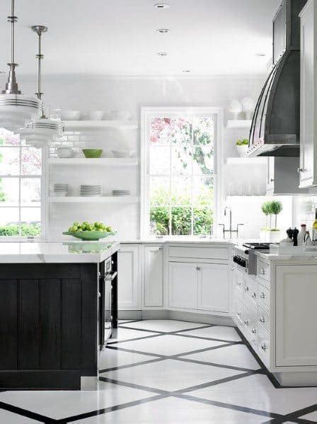 Adding bright white paint to your kitchen cabinets can transform and brighten the entire room moss and white. Top 60 Best Kitchen Flooring Ideas - Cooking Space Floors