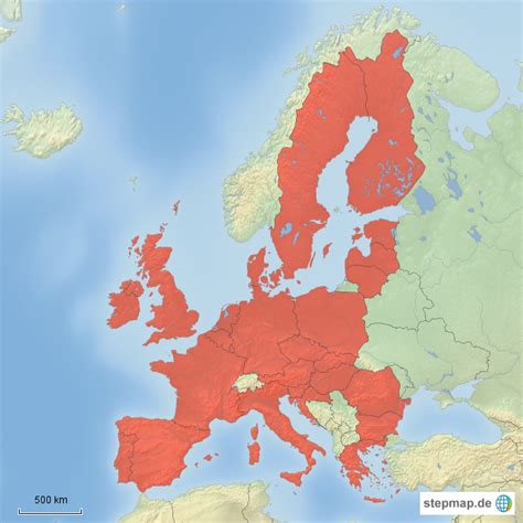 Stepmap Europäische Union Landkarte Für Deutschland