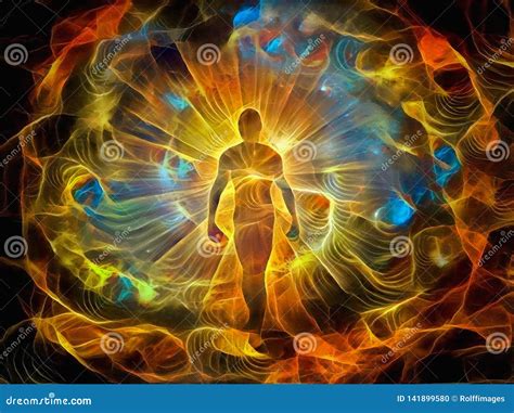 Human And Spiritual Powerful Energy Connect To Another World Universe