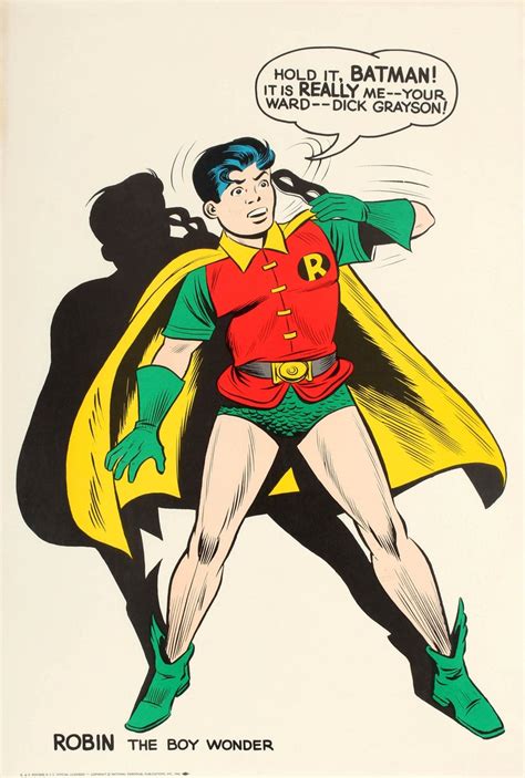 Carmine Infantino Original Vintage Comic Book Superhero Poster Robin