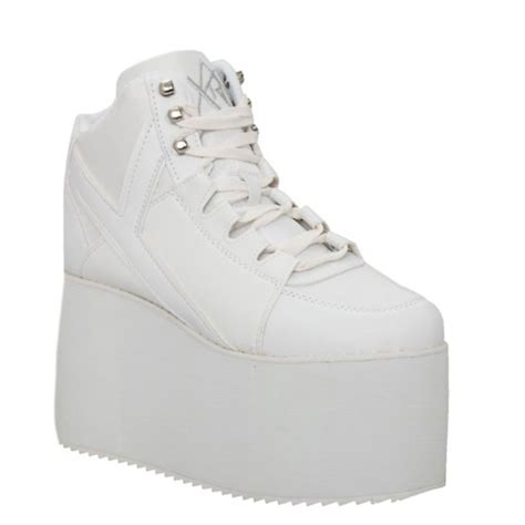 Yru Qozmo Hi Platform Sneakers White Platform Sneakers White