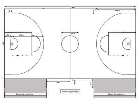 Cuáles son las medidas de una cancha de básquet Respuestas tips