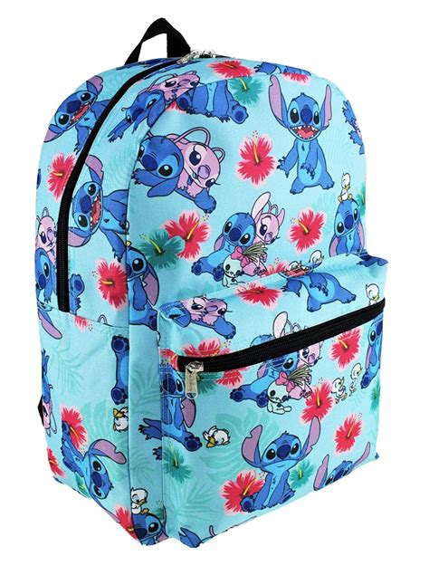Disney Lilo And Stitch 16 Inch All Over Print Backpack With Laptop Sleeve