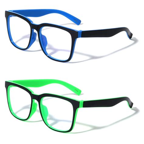 2 Pairs Kids Blue Light Blocking Glasses Anti Eyestrain And Uv