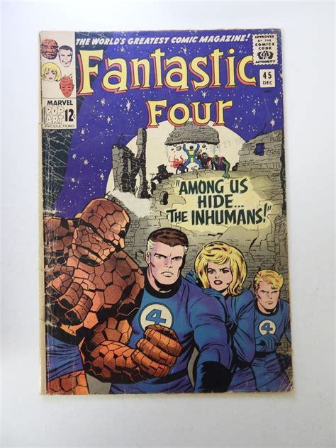 Fantastic Four 45 1965 1st Appearance Of The Inhumans Gd Condition