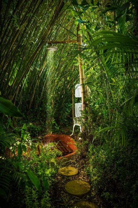 Outdoor Shower At Round Hill Jamaicaso Mummy When Did U Lived At
