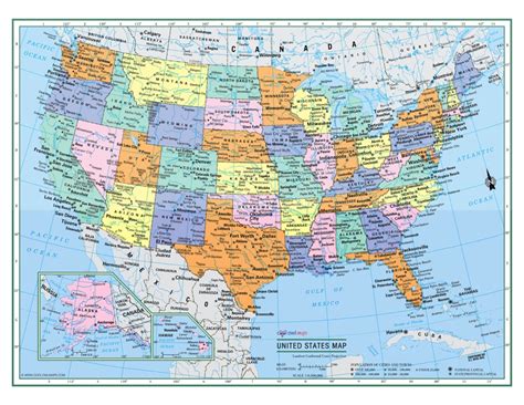 United States Wall Map Usa Poster Large Print Etsy