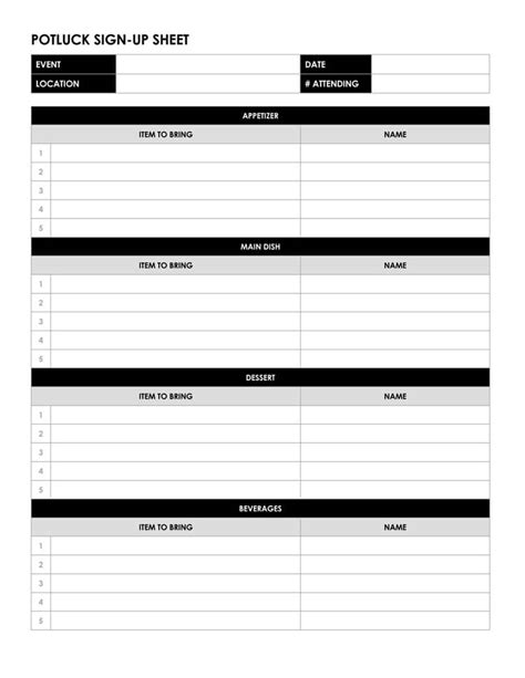 26 Free Sign Up Sheet Templates Excel Word How To Make