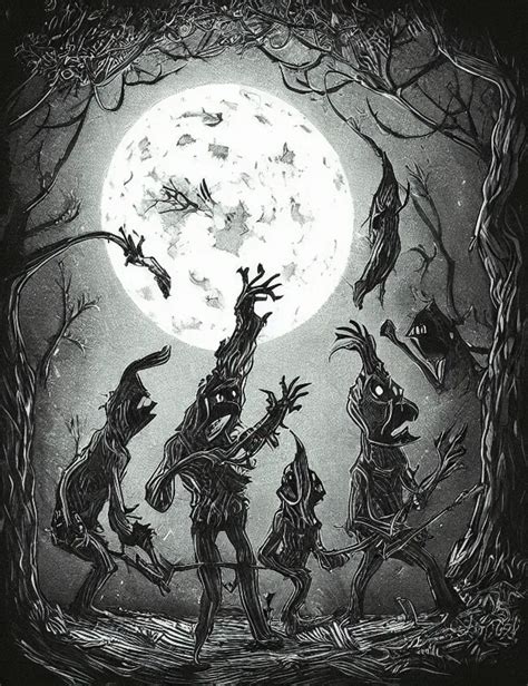“artstation Goblins Dancing Around Bonfire In Dark Stable Diffusion